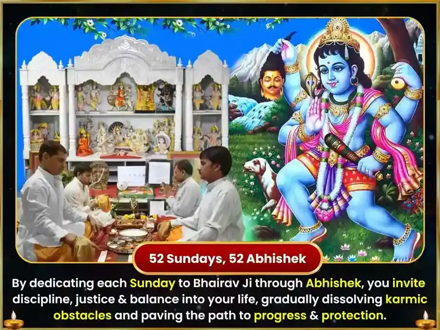 Ravivar Visesh Weekly Batuk Bhairav Chandan Abhishek Seva puja gallery 2