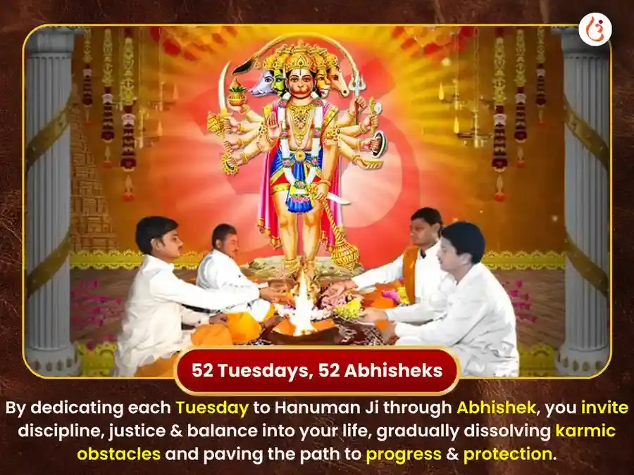  Mangalvar Vishesh Panchamukhi Hanuman Weekly Sindur & Coconut Daan puja gallery 2
