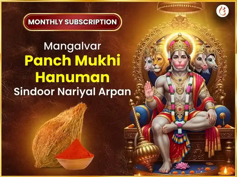 Mangalvar Visesh Panchamukhi Hanuman Saptahik (Weekly)  Sindur & Coconut Daan puja image 1