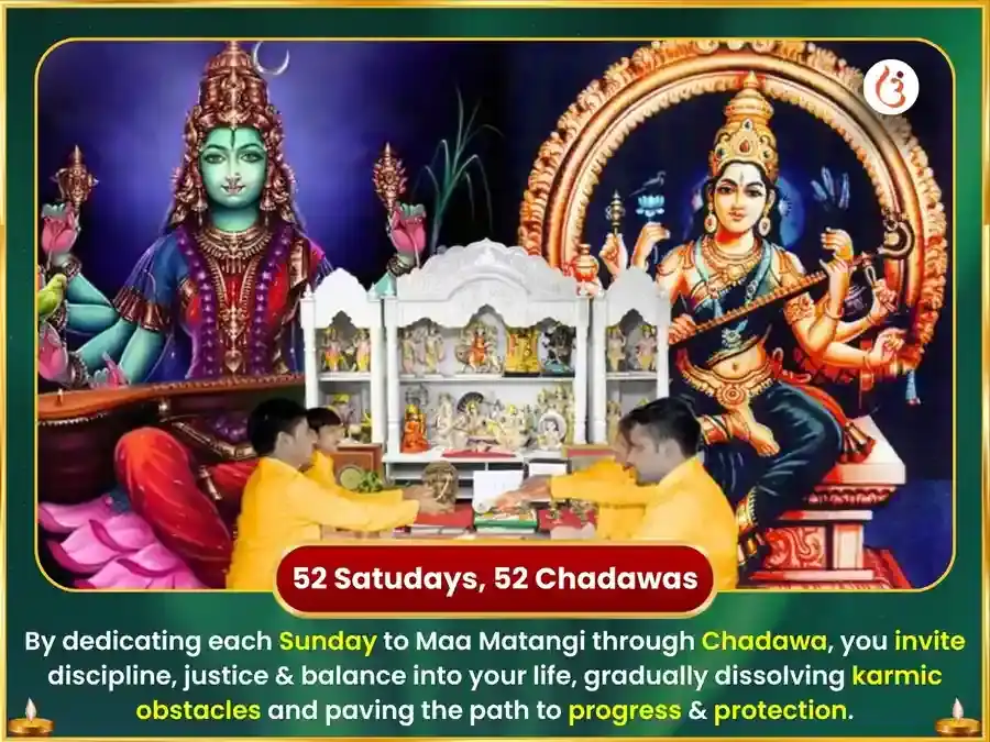 Ravivar Visesh Maa Matangi Saptahik Wooden Parrot Daan Seva puja gallery 2