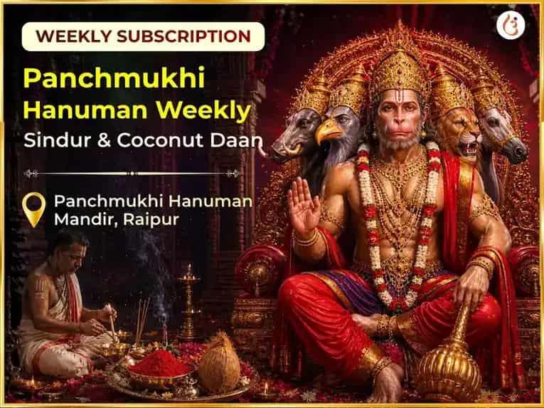 Mangalvar Vishesh Panchamukhi Hanuman Weekly Sindur & Coconut Daan puja image 1