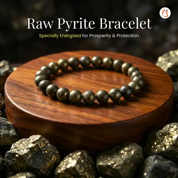 Energized Raw Pyrite Bracelet for Prosperity & Protection  - image 1