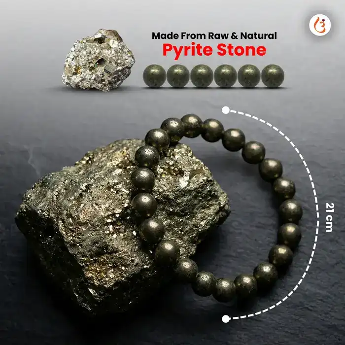 Energized Raw Pyrite Bracelet for Prosperity & Protection  - image 2