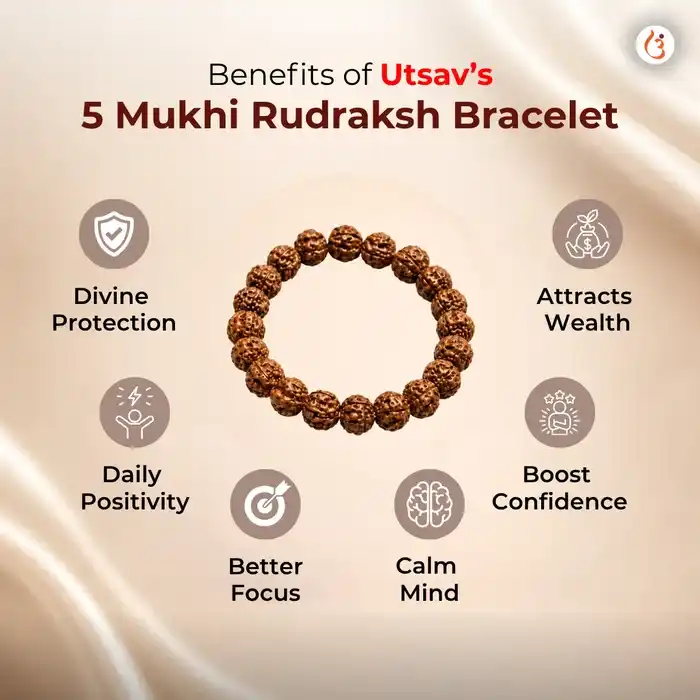 Energized 5 Mukhi Rudraksh Bracelet (Original Nepali Rudraksha Beads)  - image 4